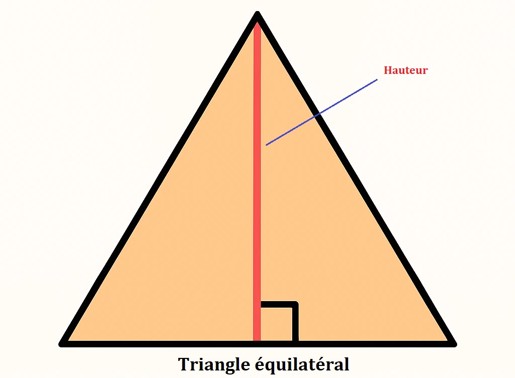 calculer hauteur d'un triangle équilatéral