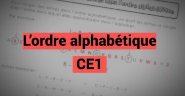 Ordre alphabétique CE1