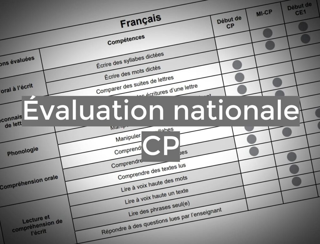 Évaluation nationale CP à imprimer Prof Innovant