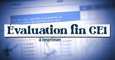 évaluation fin ce1