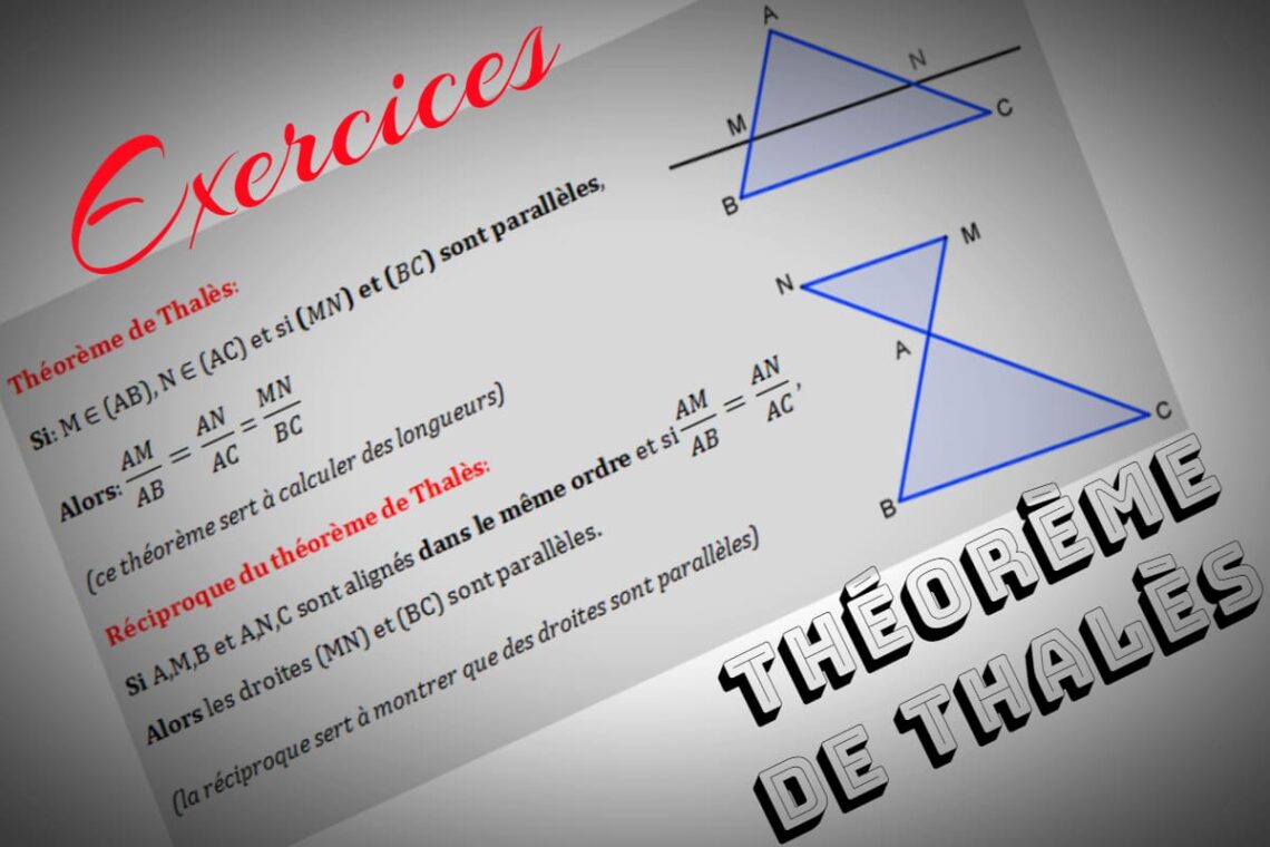 exercices sur le théorème de Thalès