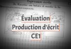 évaluation production d'écrit ce1