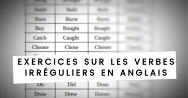 exercice sur les verbes irréguliers en anglais