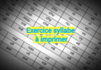 exercices syllabe à imprimer