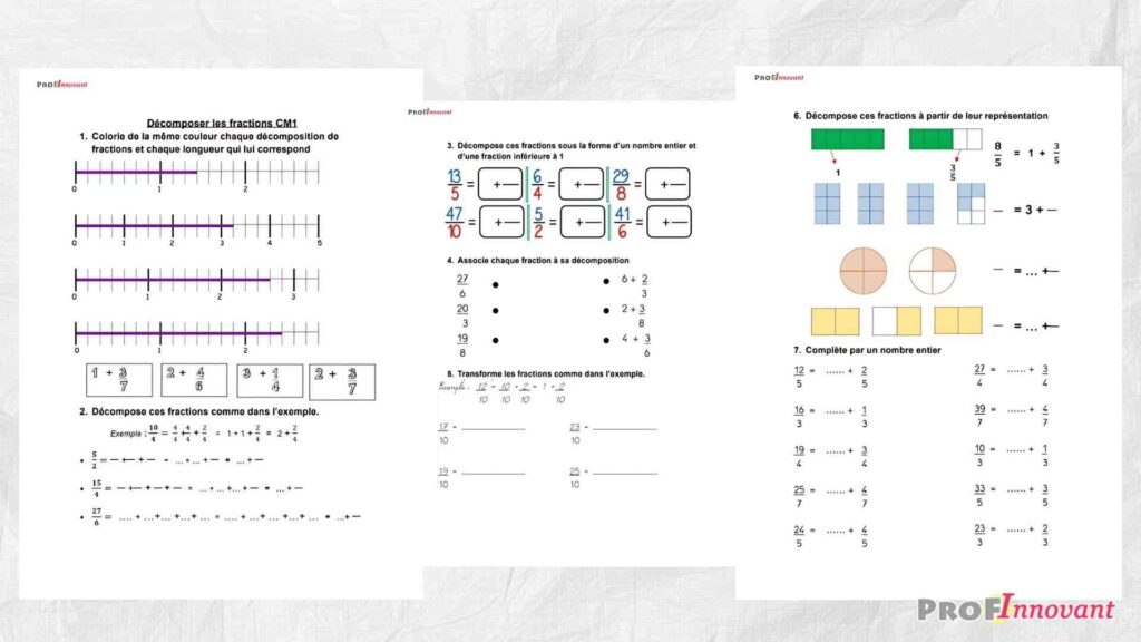 Exercices de fraction en ligne