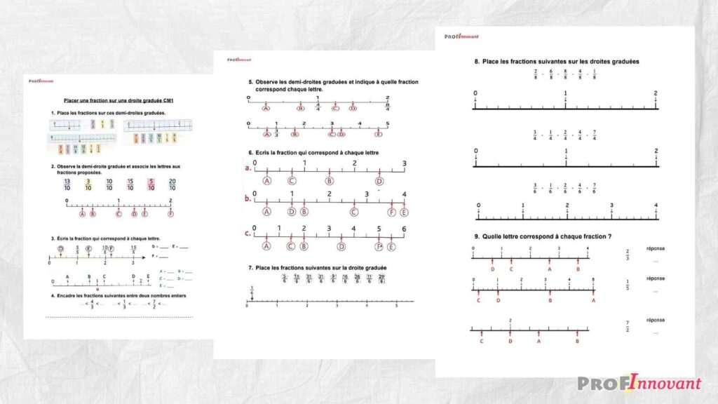 Exercice fractions CM1 