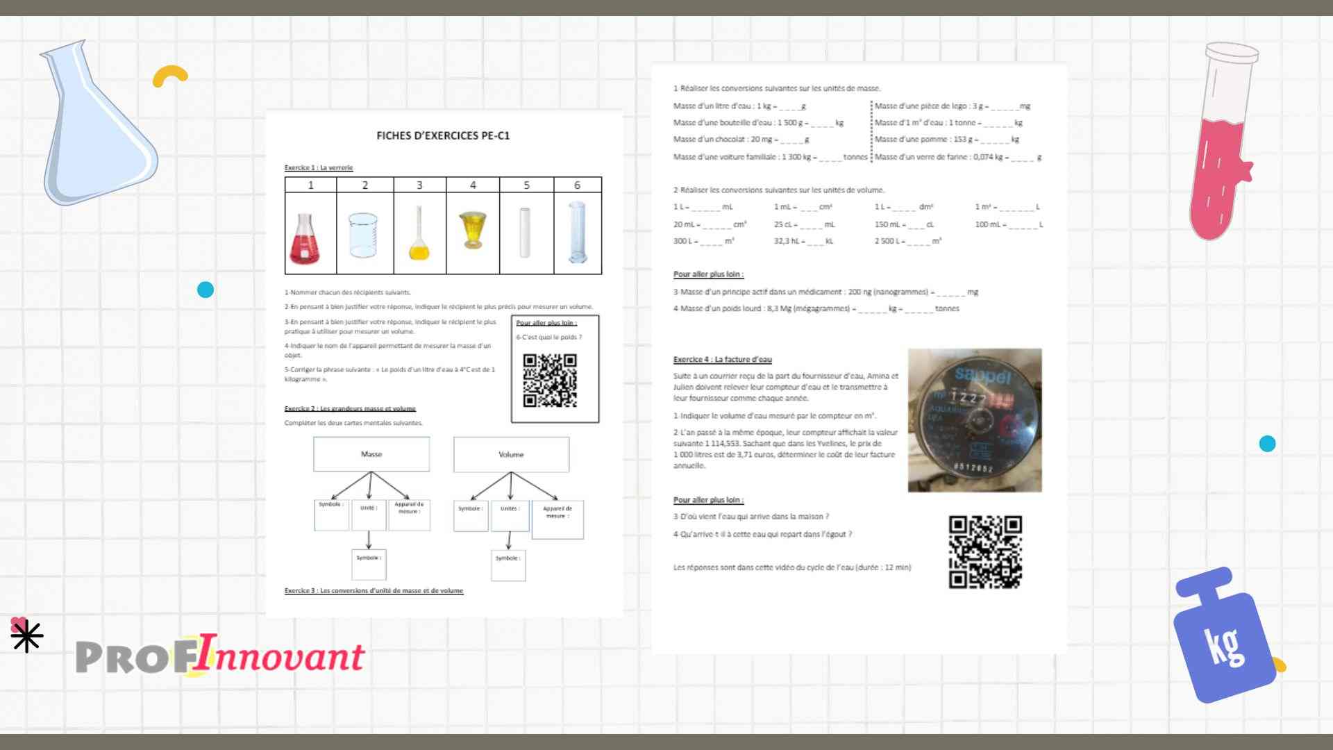 évaluation Physique Chimie 6ème Masse Et Volume Avec Correction Évaluation masse et volume 6ème à imprimer - Prof Innovant