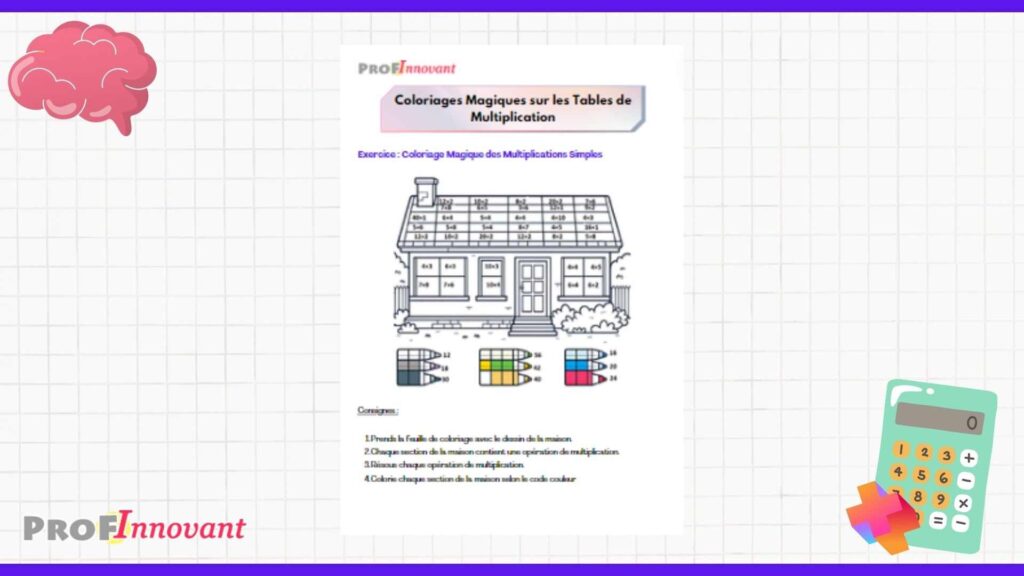Coloriages sur les tables de multiplication