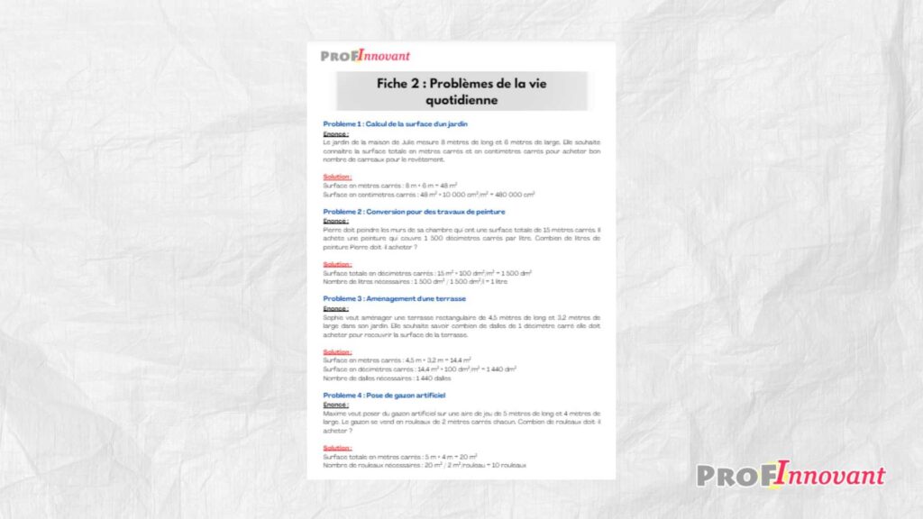 Exercices de conversion