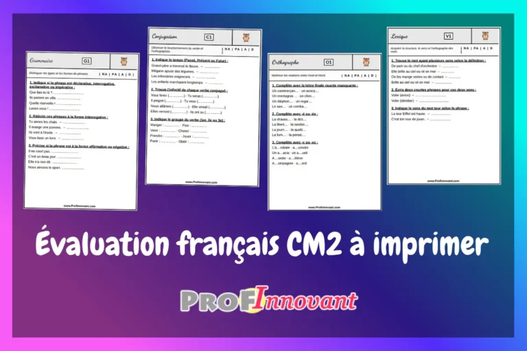 évaluation français CM2